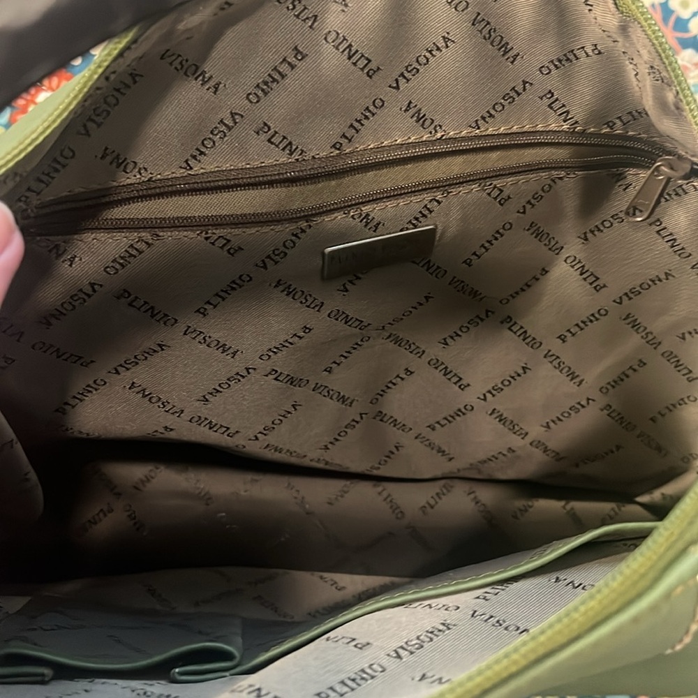 Plinio Visona Olive Green Hobo Bag - Picture 8 of 10